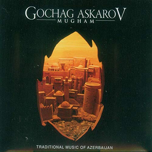 CD cover for Gochag Askarov’s “Mugham” featuring a carved city scene.