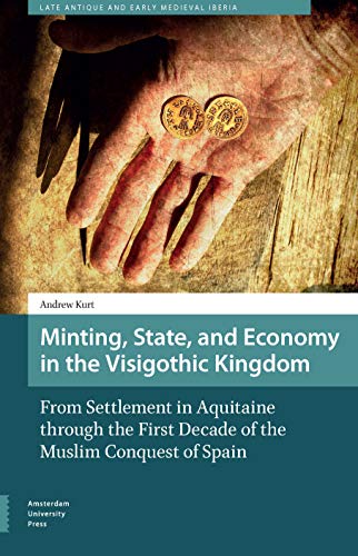 Book cover with a hand holding two gold coins, historical study.