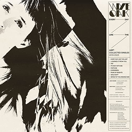 Vinyl record cover: black and white portrait with song list text.