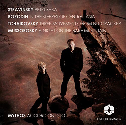 CD cover featuring two men in dark suits with a wintry background.