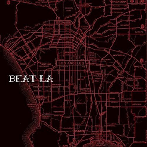 Red map of Los Angeles with “BEAT LA” text overlay.