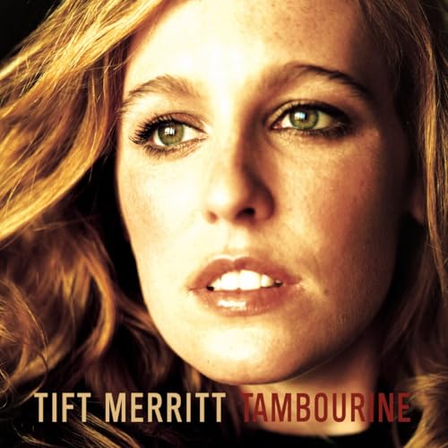 Close-up portrait of Tift Merritt, album cover for “Tambourine” vinyl.