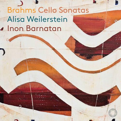 CD cover: abstract painting with text “Brahms Cello Sonatas” and artist names.