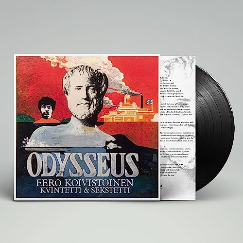 Vinyl record of Eero Koivistoinen’s “Odysseus” with illustrated red cover art.