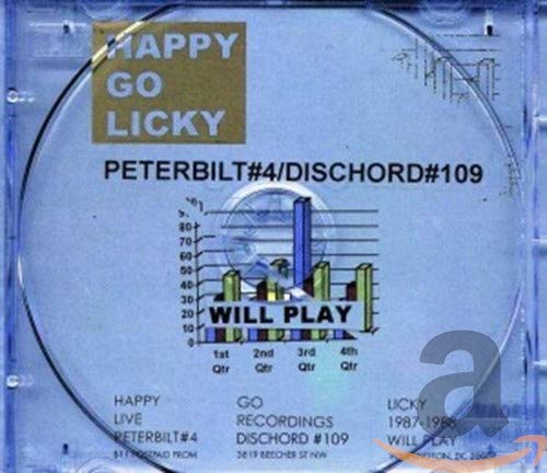CD with text “Happy Go Licky” and a bar graph image.