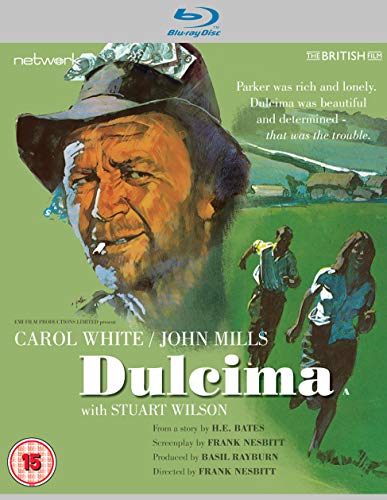Blu-ray cover art for the film Dulcima featuring a portrait of John Mills.