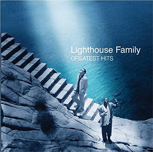 Lighthouse Family Greatest Hits CD cover featuring two men on stone stairs by water.