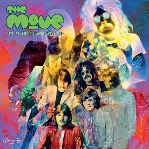 Album cover for The Move’s “Live At The Fillmore West 1969” featuring band portraits.