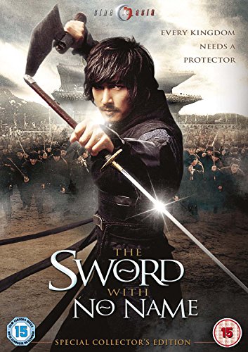DVD cover for “The Sword With No Name” featuring a warrior with swords.