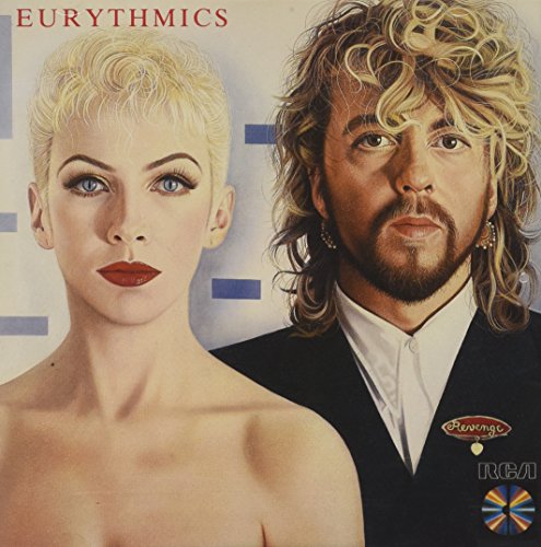 Album cover art featuring portraits of Annie Lennox and Dave Stewart of Eurythmics.