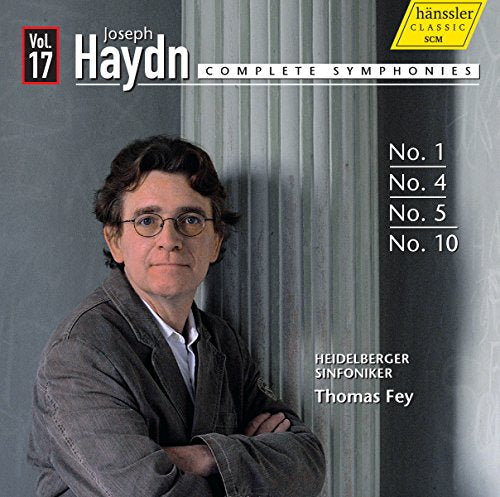 CD cover: portrait of conductor Thomas Fey, Haydn symphonies listed.