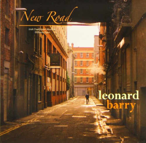 CD cover for Leonard Barry’s “New Road” featuring a city street scene.