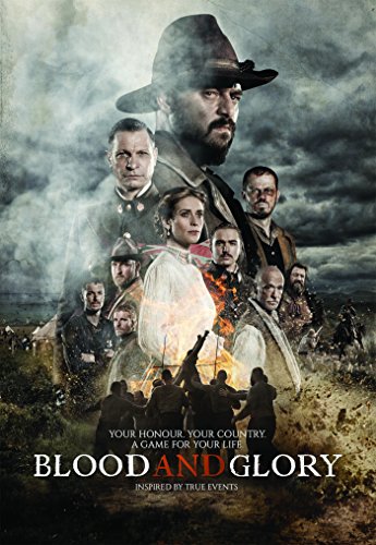 DVD cover for "Blood and Glory" featuring a man in a hat and a group.