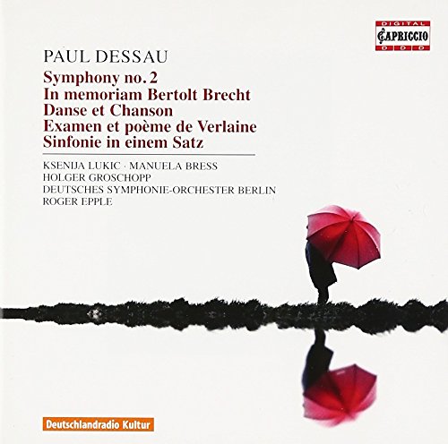 CD cover: Paul Dessau's Symphony No. 2 with red umbrellas image.