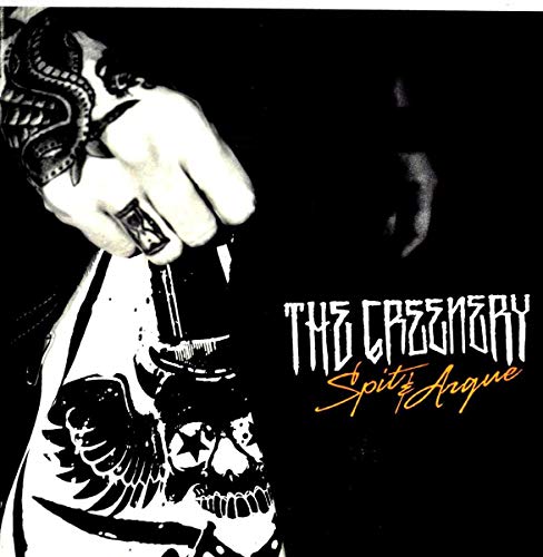 Black and white CD cover with a hand, skull, and band name.