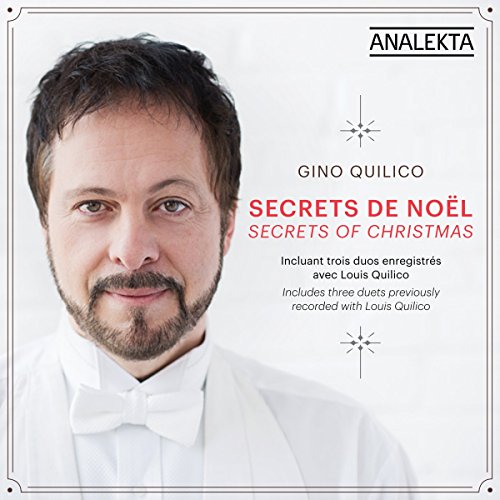 CD cover featuring portrait of singer Gino Quilico with festive text.