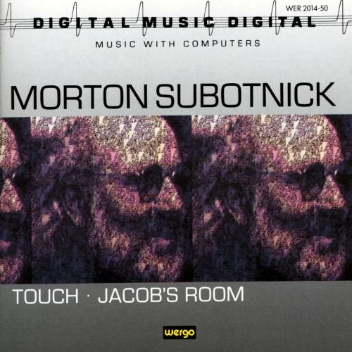 CD cover for Morton Subotnick’s “Touch/Jacob’s Room” with abstract purple imagery.