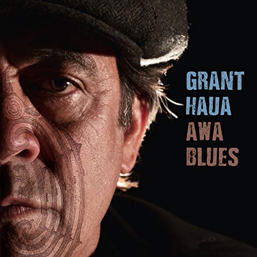 Close-up of Grant Haua with traditional Māori facial markings, album cover.