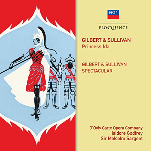 CD cover for Gilbert & Sullivan’s “Princess Ida” with illustrated figures.