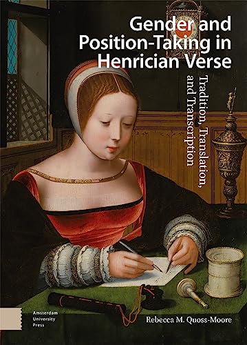 Book cover depicting a Renaissance woman writing, titled “Gender and Position-Taking…”