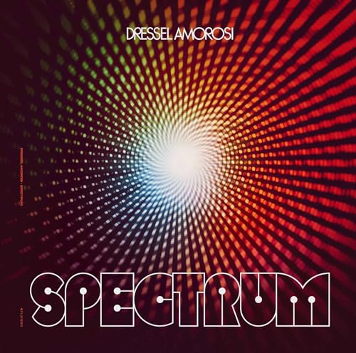 Album cover for Dressel,amorosi’s “Spectrum” with radiating rainbow lines.
