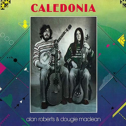 CD cover: Alan Roberts and Dougie Maclean with instruments, seated.