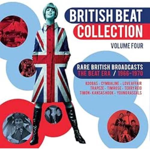 CD cover for “British Beat Collection Volume Four” with Union Jack imagery.