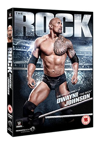 DVD cover featuring Dwayne “The Rock” Johnson in wrestling attire.