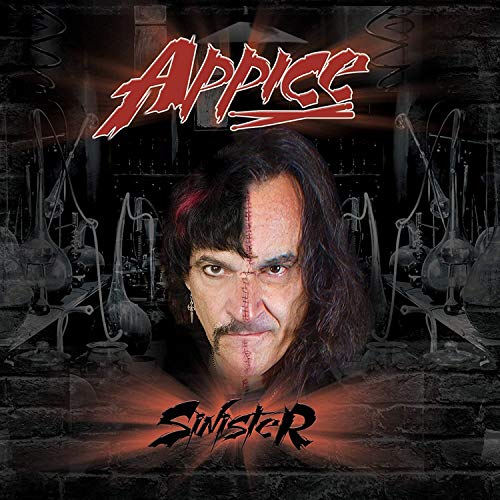 CD cover for Appice’s “Sinister” featuring a man with stitched face.