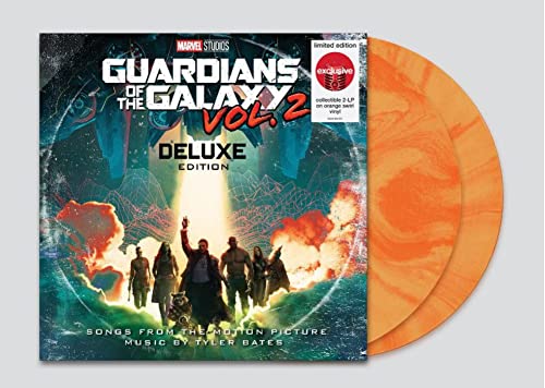 Guardians of the Galaxy Vol. 2 soundtrack, 2LP orange swirl vinyl record.