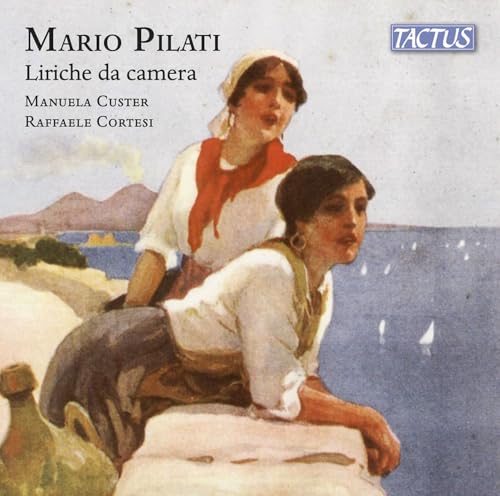 CD cover: painting of two women by the sea, Mario Pilati art songs.