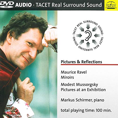 DVD cover featuring pianist Markus Schirmer, Ravel and Mussorgsky compositions.