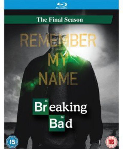 Breaking Bad Blu-ray cover featuring Walter White and the text "Remember My Name.