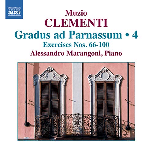 CD cover for Muzio Clementi’s “Gradus ad Parnassum 4” with a balcony image.