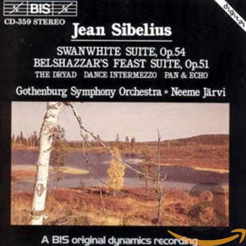 CD cover for Sibeliusās orchestral suites with a birch tree landscape.