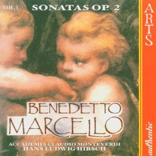 CD cover: Renaissance cherubs, text “Benedetto Marcello” and “Sonatas Op. 2”.