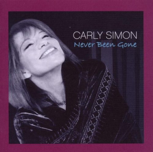 Carly Simon album cover, “Never Been Gone,” featuring a portrait of the singer.