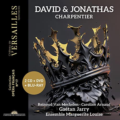 CD cover for Charpentier’s “David & Jonathas” featuring a golden crown.