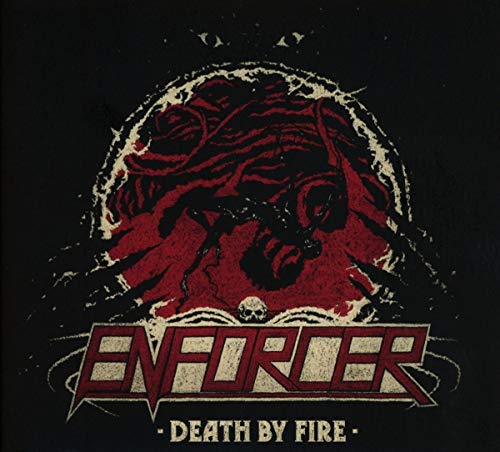 CD cover: fiery skull illustration with band name "Enforcer" and title.
