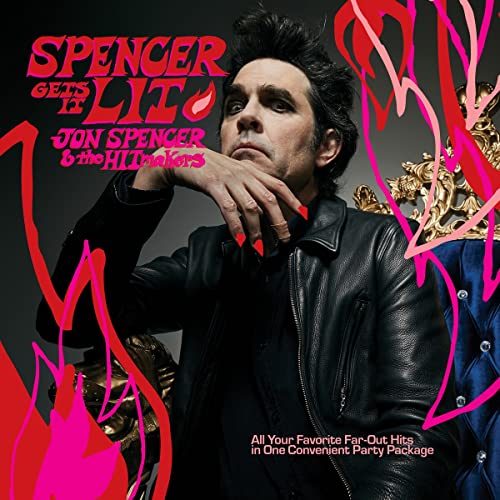 Jon Spencer album cover with a portrait and red flame graphics.
