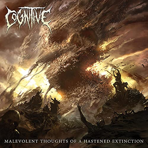 CD cover: dark, apocalyptic scene with figures amidst swirling chaos.