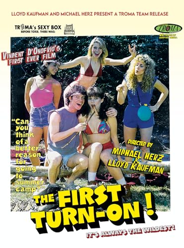 Blu-ray cover for "First Turn-on," featuring a group of young people outdoors.
