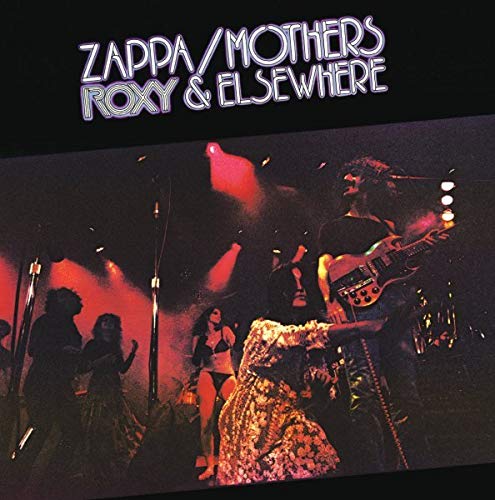 Album cover showing Frank Zappa and band performing on stage under red lighting.