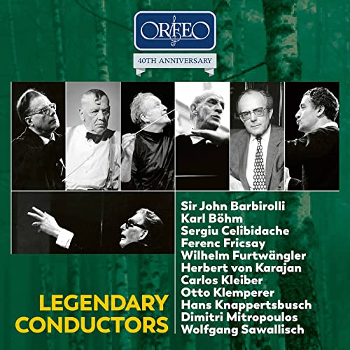 CD cover featuring portraits of eight classical music conductors.