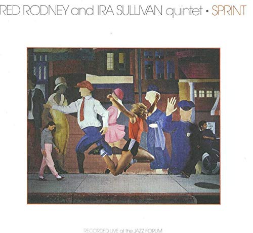 CD cover: painted street scene with figures in motion.