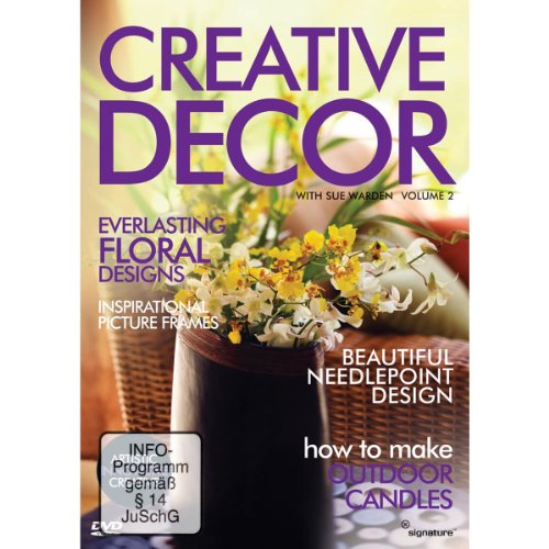 DVD cover for "Creative Decor With Sue Warden Vol.2" featuring floral designs.