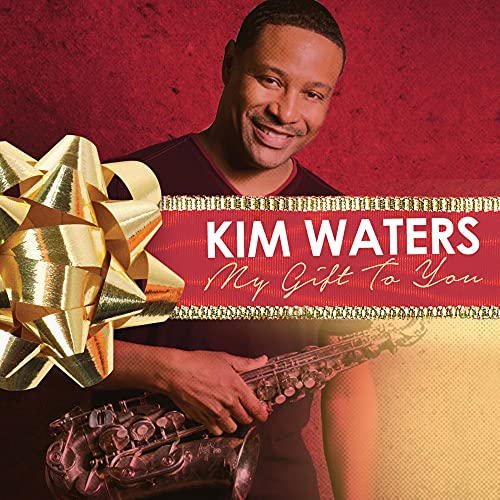 Kim Waters album cover featuring a musician with saxophone and gold bow.