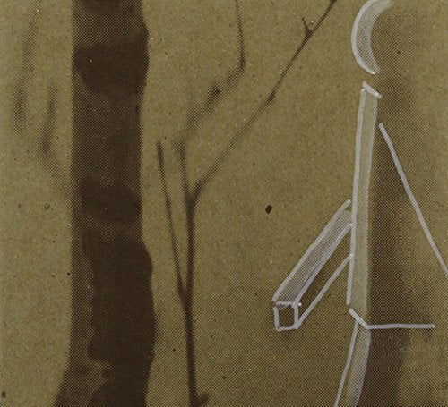 CD cover with abstract white lines on a textured brown background.