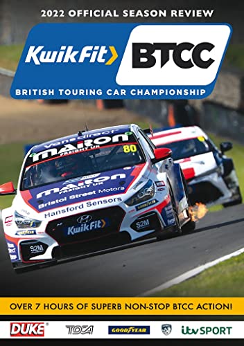 BTCC 2022 DVD cover featuring two racing cars on a track.