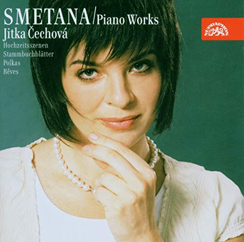 CD cover featuring pianist Jitka Cechova with teal background.
